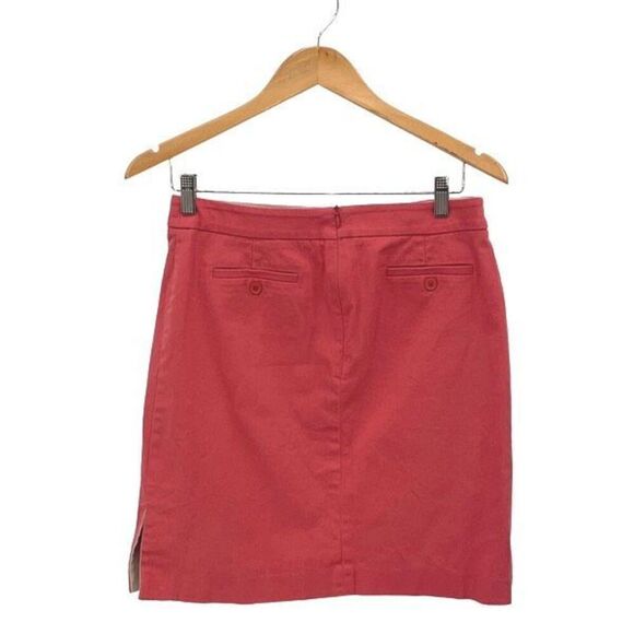 Kenar Womens Back Zip Side Slit Flat Front Stretch Pencil Skirt Coral Size 8 - Picture 3 of 7